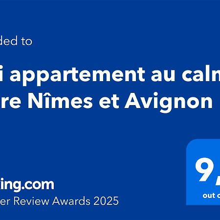 Joli Appartement Au Calme Entre Nimes Et Avignon Meynes Kültér fotó