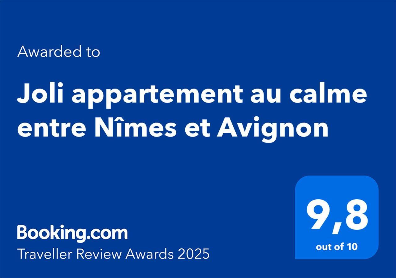Joli Appartement Au Calme Entre Nimes Et Avignon Meynes Kültér fotó